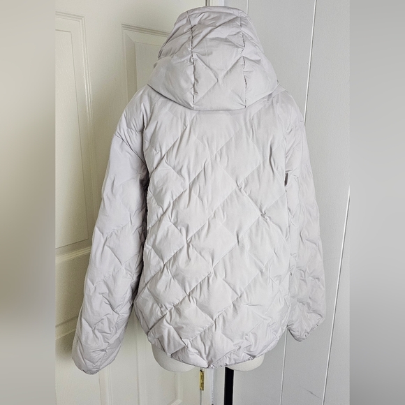 Uniqlo Women's Light Gray Puffer Jacket PUFFTECH Parka Size L - Picture 4 of 8